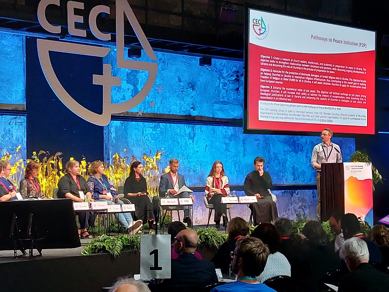 kuva Euroopan kirkkojen konferenssin yleiskokouksesta Tallinnassa kesäkuussa 2023.